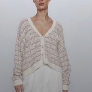 Zara jewel button knit cardigan